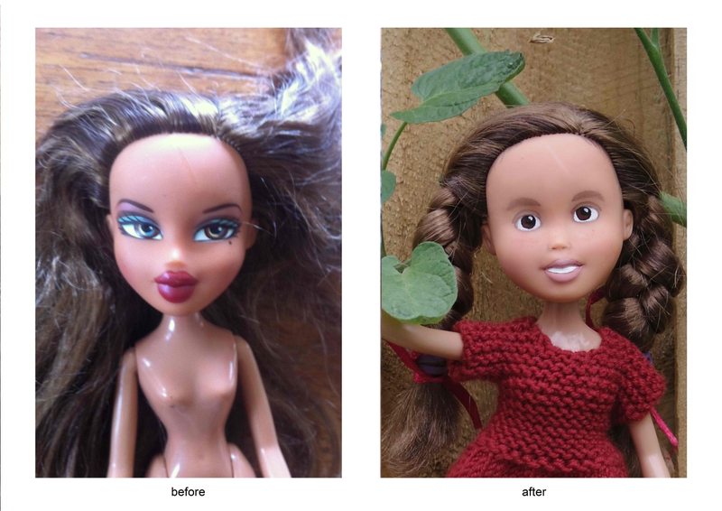 Illustration for article titled Sexy Bratz Dolls Get Gentle Make-Unders Courtesy of Tasmanian Artist